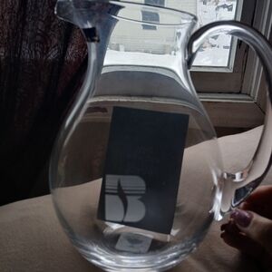 Waterford Clear Engraved Glass Pitcher
